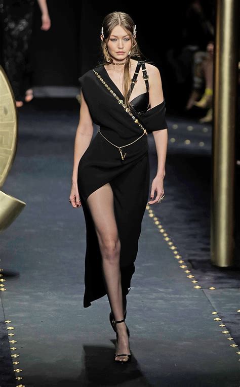 gigi hadid black versace dress|Gigi Hadid Versace dress price.